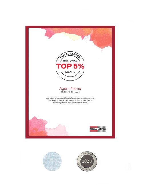 Refill - Royal LePage National Top 5% Award